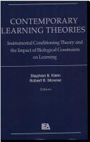 Contemporary learning theories by Stephen B. Klein