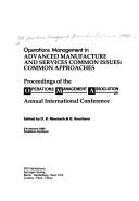 Operations management in advanced manufacture and services common issues