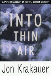 Cover of: Into thin air: A Personal Account of the Mount Everest Disaster