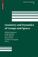 Geometry and dynamics of groups and spaces by Mikhail Kapranov, Sergiy Kolyada, Yuri I. Manin, Pieter Moree