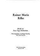 Cover of: Rainer Maria Rilke: Briefe an Tora Vega Holmström