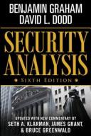 Security analysis by Benjamin Graham, David Dodd