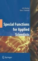 Cover of: Special functions for applied scientists