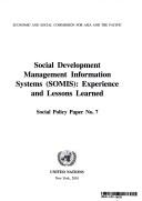 Cover of: Social development management information systems (SOMIS): experience and lessons learned