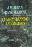 Quality planning and analysis by J. M. Juran