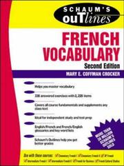 Schaum's outline of French vocabulary