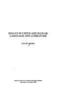 Essays in Czech and Slovak language and literature