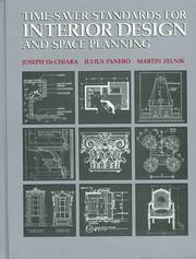 Time-saver standards for interior design and space planning by Joseph De Chiara, Julius Panero