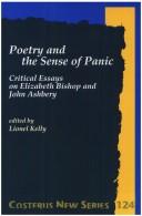 Cover of: Poetry And The Sense Of Panic. Critical Essays on Elizabeth Bishop and John Ashbery. (Costerus NS 124) (Costerus NS)