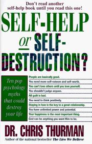 Cover of: Self-help or self-destruction?