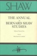 Cover of: The Annual of Bernard Shaw Studies Vol 25
