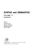 Cover of: Syntax and Semantics: Presupposition