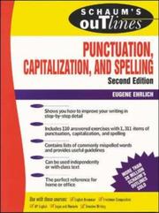 Cover of: Schaum's Outline of Punctuation, Capitalization & Spelling
