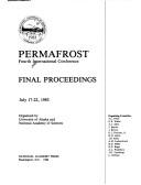Cover of: Permafrost 4th International Conference: Final Proceedings