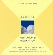 Cover of: Simple Meditation and Relaxation (Simple Wisdom Book)