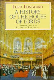 Cover of: A history of the House of Lords