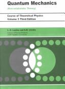 Cover of: Quantum Mechanics-Nonrelativistic Theory (Course on Theoretical Physics, Vol 3)