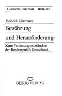 Cover of: Bewährung und Herausforderung: zur Verfassungsverständnis der Bundesrepublik Deutschland