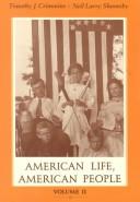 Cover of: American life, American people