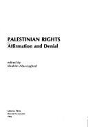 Cover of: Palestinian rights: affirmation and denial