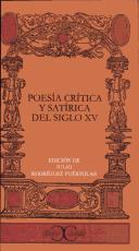 Cover of: Poesia Critica y Satirica del Siglo XV