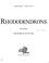 Cover of: Rhododendrons