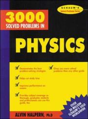 Cover of: 3,000 Solved Problems in Physics (Schaum's Solved Problems) (Schaum's Solved Problems Series) by Alvin  Halpern, Alvin Halpern