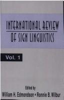 Cover of: International Review of Sign Linguistics: Volume 1 (International Review of Sign Linguistics)