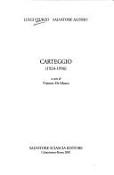 Cover of: Carteggio: 1924-1956
