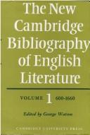 The new Cambridge bibliography of English literature. Vol.1, 600-1660
