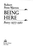 Cover of: Being here: poetry, 1977-1980