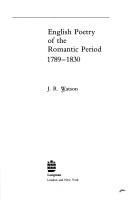 English poetry of the Romantic period : 1789-1830