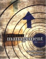 Product management by Donald R. Lehmann, Russell S. Winer, Donald Lehmann, Russell Winer