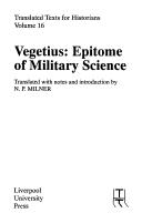 Cover of: Vegetius, epitome of military science