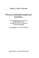 Cover of: Wissenschaftsphilosophische Schriften
