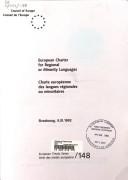 Cover of: European Charter for Regional or Minority Languages =: Charte européenne des langues règionales ou minoritaries.