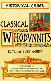 Cover of: Classical Whodunnits: Murder and Mystery from Ancient Greece and Rome