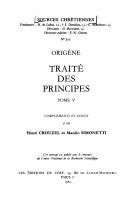 Cover of: Traité des principes. by Origen comm