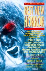 Cover of: The Mammoth Book of Best New Horror (Mammoth Book  of Best New Horror)