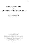 Being and meaning in Thomas Mann's Joseph novels