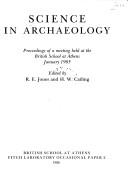 Science in archaeology : proceedings of a meeting held at the British School at Athens January 1985