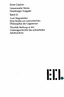 Cover of: Axel Hägerström, eine Studie zur schwedischen Philosophie der Gegenwart: Thorilds Stellung in der Geistesgeschichte des achtzehnten Jahrhunderts