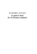 Cover of: Economie antique: la guerre dans les économies antiques