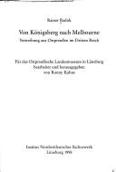 Von Königsberg nach Melbourne by R. Radok
