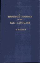 Cover of: A simplified grammar of the Pali language