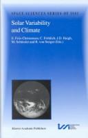 Solar variability and climate : proceedings of an ISSI Workshop, 28 June-2 July 1999, Bern, Switzerland