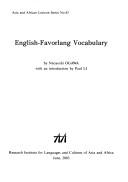 Cover of: English-Favorlang vocabulary by Naoyoshi Ogawa