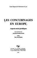 Cover of: Les Concubinages en Europe: aspects socio-juridiques