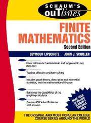 Cover of: Schaum's outline of theory and problems of finite mathematics