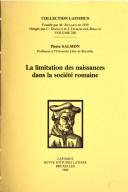 Cover of: limitation des naissances dans la société romaine